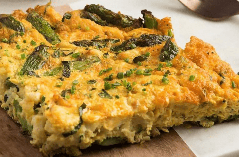 LEAN & GREEN ASPARAGUS & CRAB MEAT FRITTATA Optavia Lean And Green