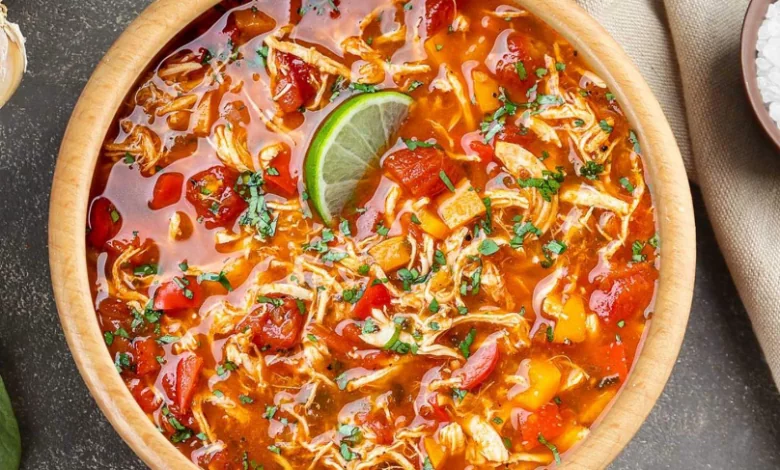 LEAN & GREEN CROCK POT CHICKEN TACO SOUP