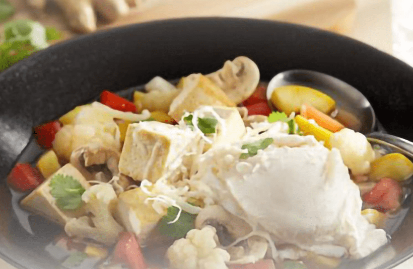 LEAN & GREEN VEGETABLE TOFU BOWL WITH EGGS