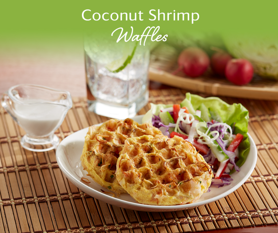 Optavia Coconut Shrimp Waffles