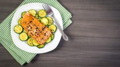 Grill Mates Salmon with Eggplant and Zucchini