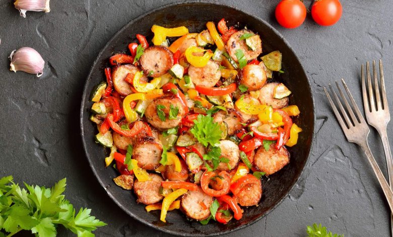 Italian Sausage Patties and Peppers