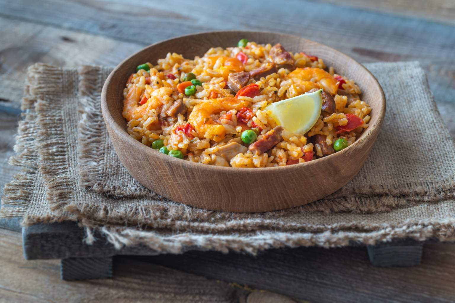 Chicken and Soy Chorizo with Paella