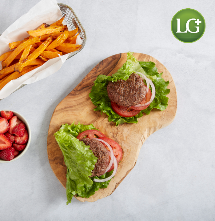 Lettuce Burger & Sweet Potato Fries
