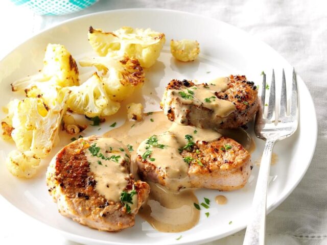 5-Ingredient Pork with Blue Cheese